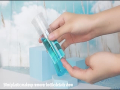 bottiglia d'imballaggio di rimozione di trucco di 50ml/60ml PET+PP con la dimensione del samll della pompa di stampa facile effettuare
